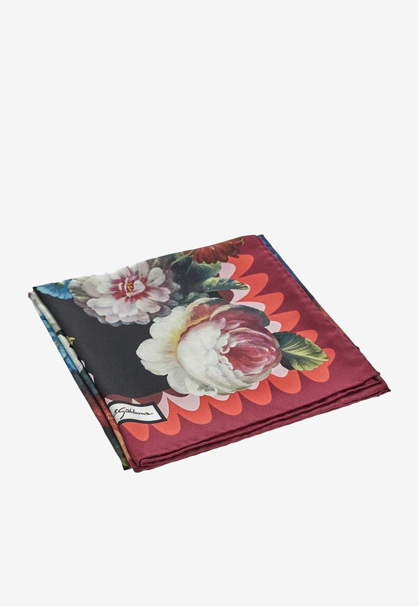 Dolce & Gabbana Floral Print Silk Scarf FN090R GDB7H HH4YF