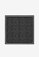 Dolce & Gabbana Polka-Dot Print Silk Scarf FN090R GDCFX HNBEW Monochrome