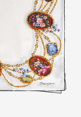 Dolce & Gabbana Floral Print Square Scarf Multicolor FN090R GDDLK HA5ZD