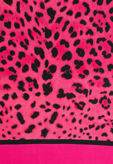 Dolce & Gabbana Leopard Print Silk Scarf Pink FN090R G0TGK HE13N
