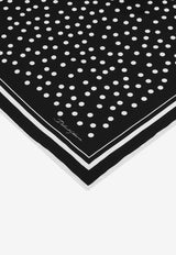 Dolce & Gabbana Polka-Dot Print Silk Scarf FN092R GDCF1 HNBEW Monochrome