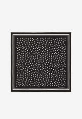 Dolce & Gabbana Polka-Dot Print Silk Scarf FN092R GDCF1 HNBEW Monochrome