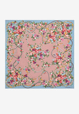 Dolce & Gabbana Small Flower Bouquet Print Silk Scarf Multicolor FN092R GDDLG HF5XK