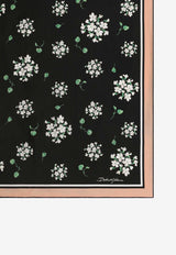 Dolce & Gabbana Geranium Print Silk Scarf Multicolor FN092R GDDUM HX6BX
