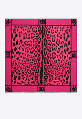 Dolce & Gabbana Leopard Print Silk Scarf Pink FN092R G0TGK HE13N