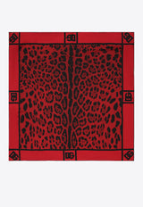 Dolce & Gabbana Leopard Print Silk Scarf Red FN092R G0TGK HR13N