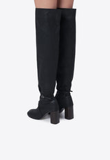 Lemaire 80 Anatomic Over-the-Knee Leather Boots Gray FO0219LF1495/R_LEMAI-BK990