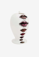 Fornasetti Rossetti Iconic Lips Ceramic Vase White FOR-10541