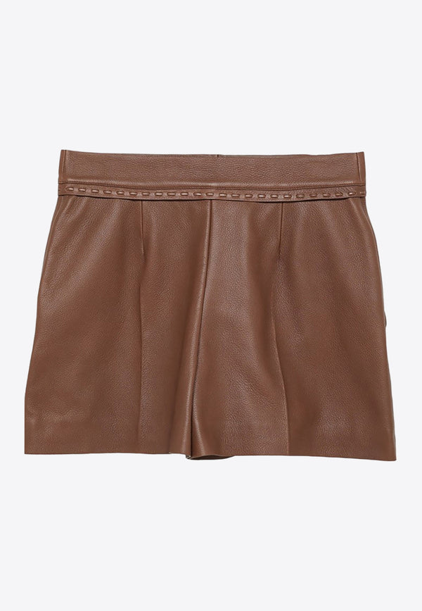 Fendi Straight-Cut Mini Leather Shorts FPP813ARTZ/O_FENDI-F1NY9