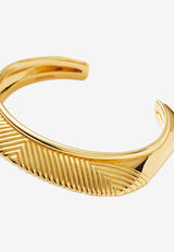 Missoma Jewellery Hera Dome Ridge Bracelet Cuff Gold FR-G-B1-NS-MGOLD