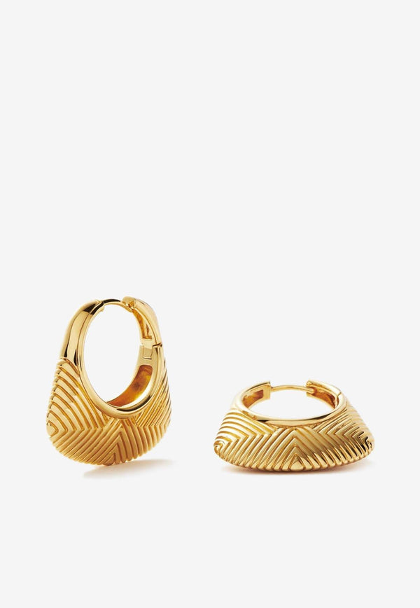 Missoma Jewellery Hera Ridge Hoop Earrings Gold FR-G-E1-NSGOLD