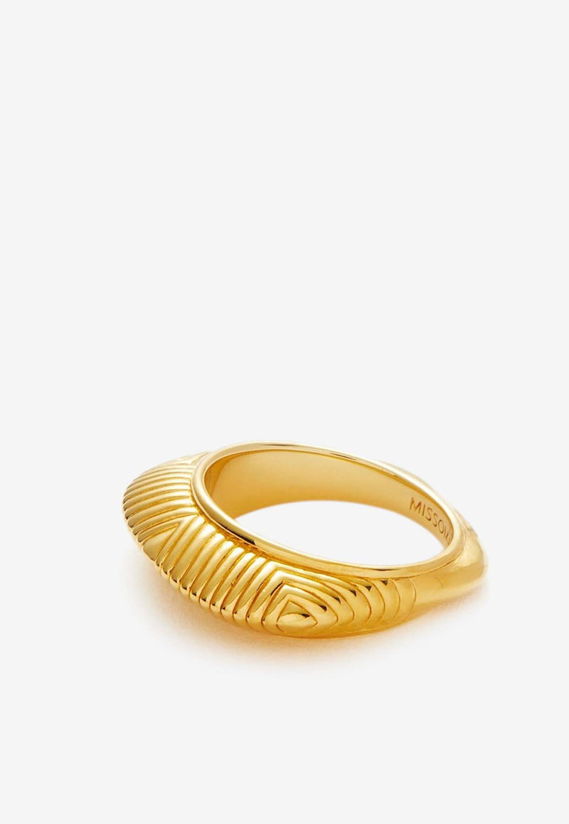 Missoma Jewellery Hera Dome Ridge Ring Gold FR-G-R1-NS-LGOLD