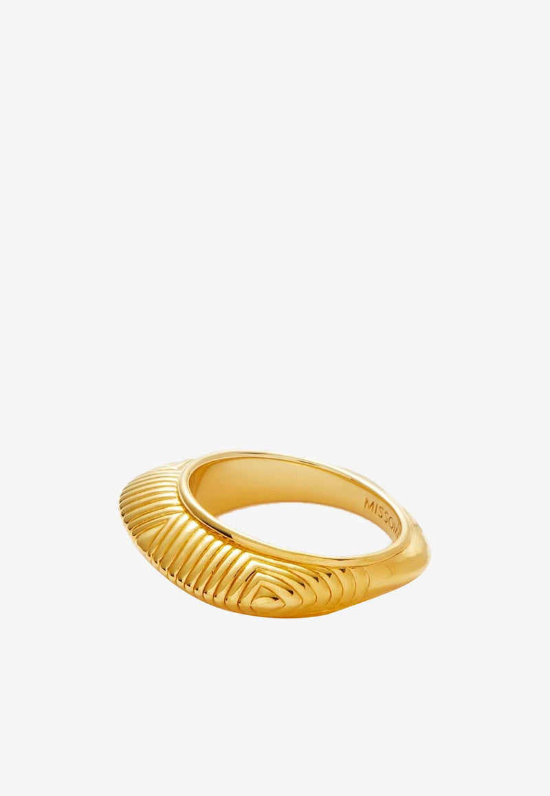 Missoma Hera Dome Ridge Stacking Ring FR-G-R1-NS-NGOLD