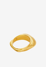 Missoma Hera Dome Ridge Stacking Ring FR-G-R1-NS-NGOLD