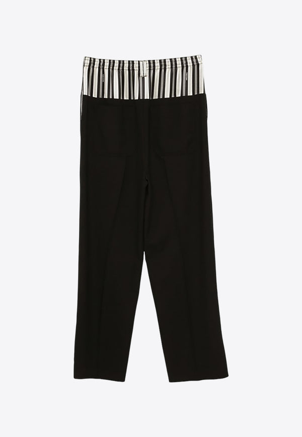 Fendi Layered Stripe Print Pants Black FR6535AWZB/N_FENDI-F0GME