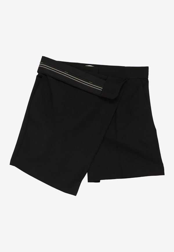 Fendi Asymmetric Mohair-Blend Mini Shorts FR6543S9A/O_FENDI-F0GME