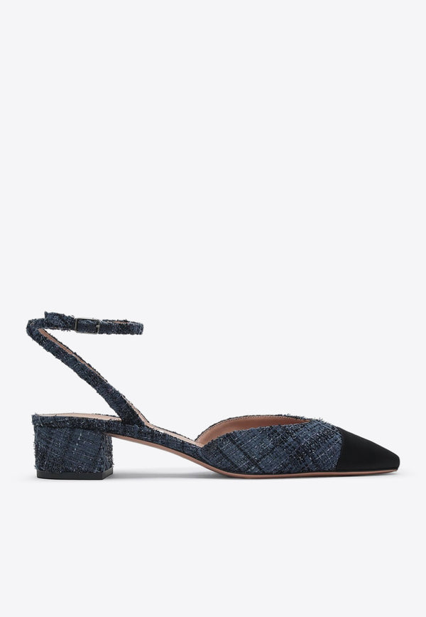 Aquazzura French Flirt 35 Denim Pumps Blue FRLMIDP0AWG/Q_AQUA-DJB