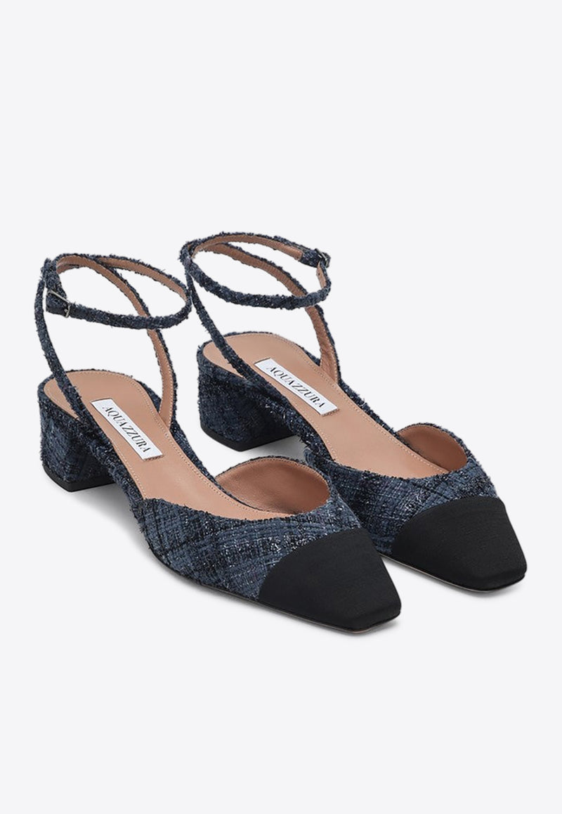 Aquazzura French Flirt 35 Denim Pumps Blue FRLMIDP0AWG/Q_AQUA-DJB