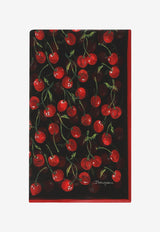Dolce & Gabbana Cherry Print Silk Scarf FS182A GDBI4 HN4IY Multicolor
