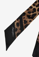 Dolce & Gabbana Leopard Print Silk Headscarf FS215A GDCF5 HN13M Multicolor