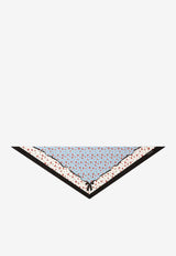 Dolce & Gabbana Small Rose Print Silk Triangle Scarf Multicolor FS329A GDDLO HC5XJ