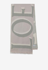 Loewe Maxi Logo Wool-Blend Scarf Beige FSA4SS1W13WO/S_LOEW-2273