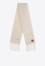 Loewe Anagram Patch Mohair and Wool Scarf Cream FSA6SS1X05WO/R_LOEW-2100