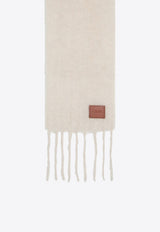 Loewe Anagram Patch Mohair and Wool Scarf Cream FSA6SS1X05WO/R_LOEW-2100