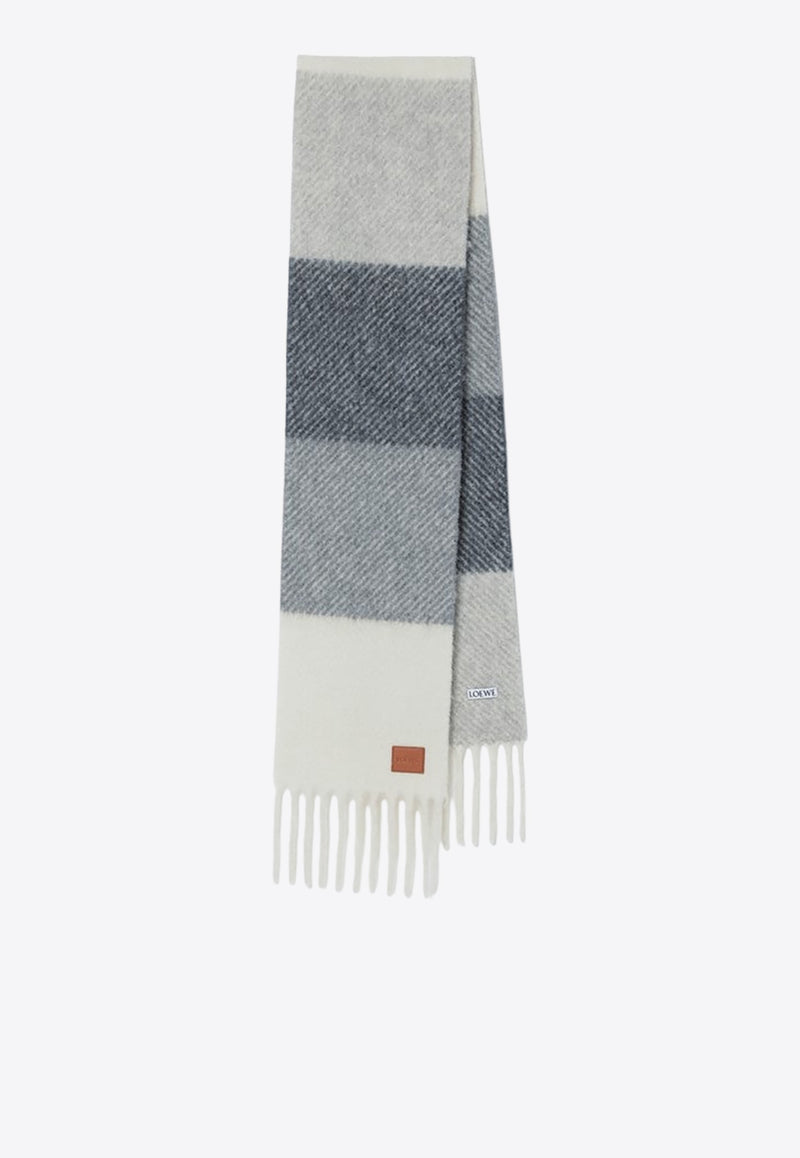 Loewe Wool-Blend Ribbed Scarf Gray FSA6SS2W01SA7/R_LOEW-1122