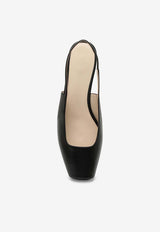 Le Monde Béryl Slingback Flats in Smooth Leather Black FSBLEA/O_LEMOB-BLA