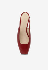 Le Monde Béryl Slingback Flats in Smooth Leather Red FSBLEA/O_LEMOB-RED