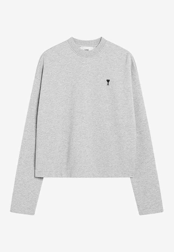 AMI PARIS Ami De Coeur Crewneck Sweatshirt Gray FSW766730/R_AMI-0951