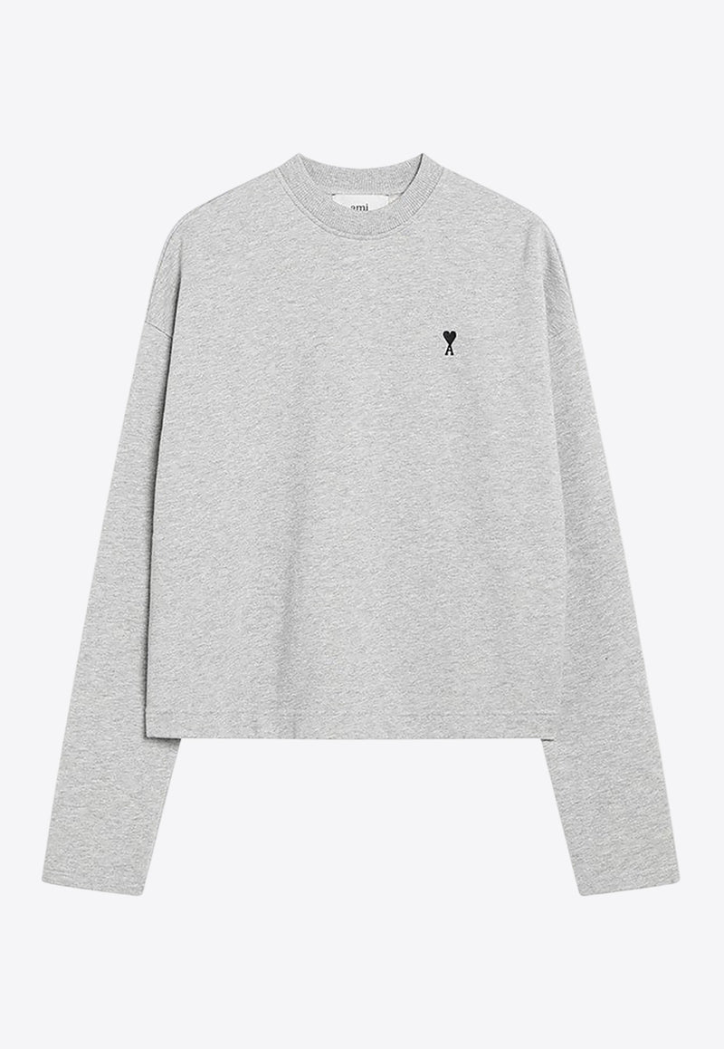 AMI PARIS Ami De Coeur Crewneck Sweatshirt Gray FSW766730/R_AMI-0951