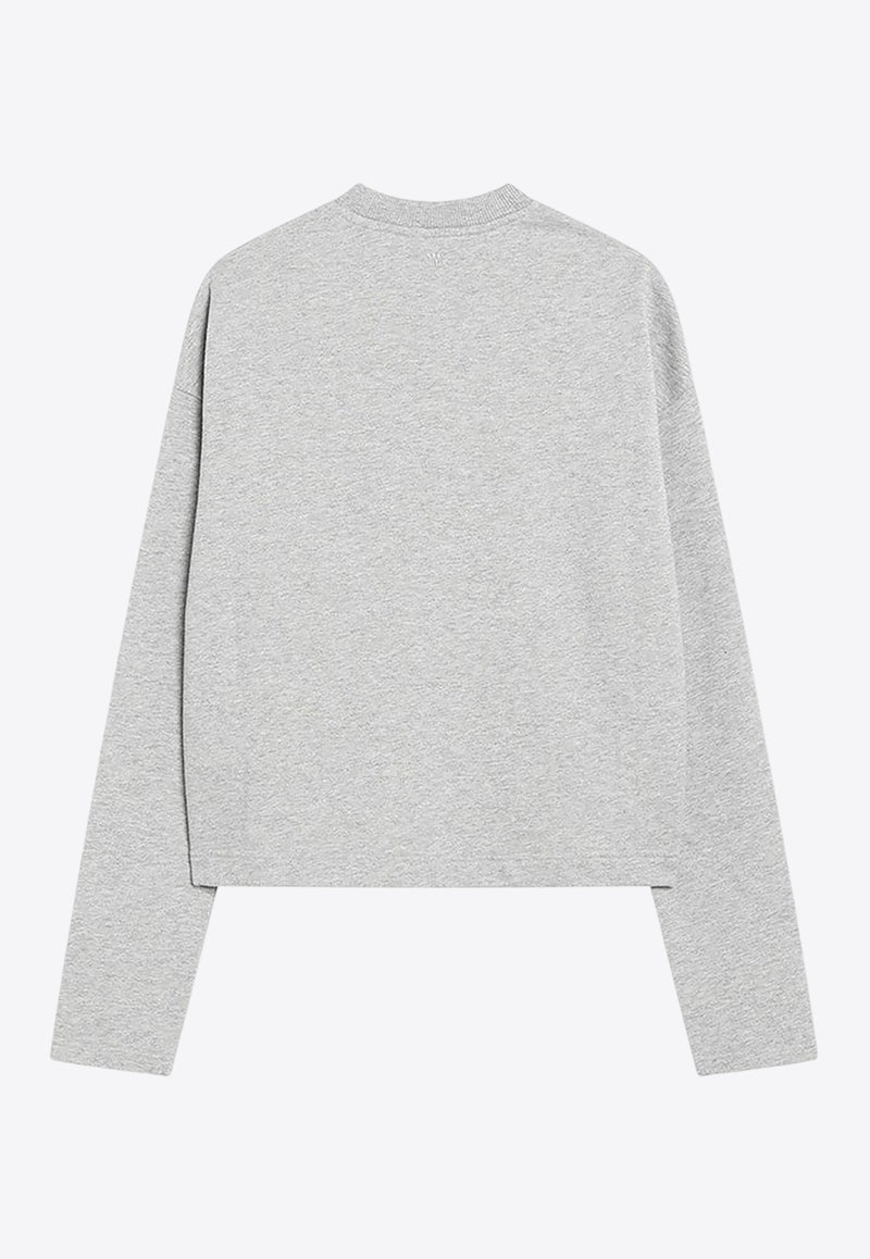 AMI PARIS Ami De Coeur Crewneck Sweatshirt Gray FSW766730/R_AMI-0951
