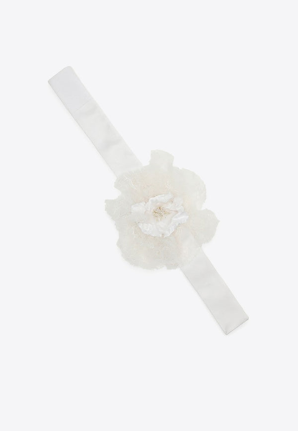 Dolce & Gabbana Lace-Trimmed Flower Choker FT088RGDCH1/O_DOLCE-W0001