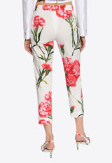 Dolce & Gabbana Floral Print Slim Pants Multicolor FTAGNT FSEHT HA3VL