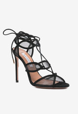 Aquazzura Fatal Attraction 105 Cut-Out Mesh Sandals Black FTAHIGS0-SFE000 BLACK