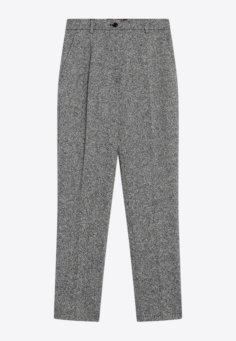 Dolce & Gabbana Wool-Blend Tailored Pants Gray FTAM2TFMBAR/R_DOLCE-S8030