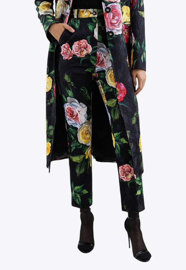 Dolce & Gabbana Floral Brocade Tailored Pants Multicolor FTAM2T FS9AH HN5IY