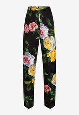 Dolce & Gabbana Floral Brocade Tailored Pants Multicolor FTAM2T FS9AH HN5IY
