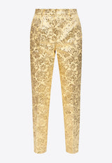 Dolce & Gabbana Floral Brocade Pants Gold FTAM2T HJMLB S8350