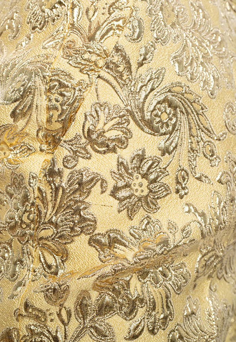 Dolce & Gabbana Floral Brocade Pants Gold FTAM2T HJMLB S8350