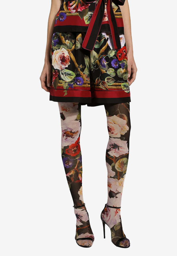 Dolce & Gabbana Silk Floral Bermuda Shorts FTAM7T HI1RG HH4YA