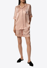 Dolce & Gabbana Silk Knee-Length Shorts Pink FTB0NT FU1AU FA210