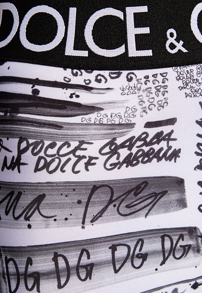 Dolce & Gabbana All-Over Print Leggings White FTB5TT FSGXK HASAN