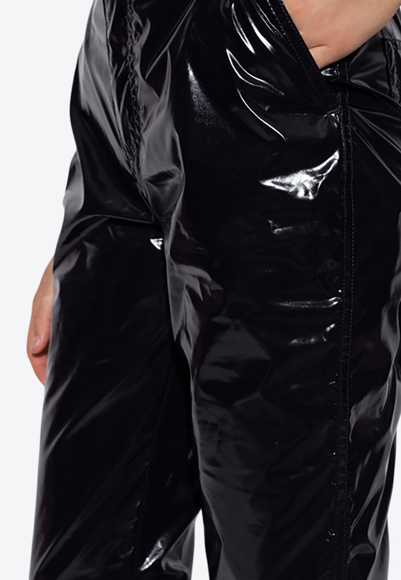 Dolce & Gabbana Draped Straight-Leg Vinyl Pants Black FTB9DT HUMFB N0000