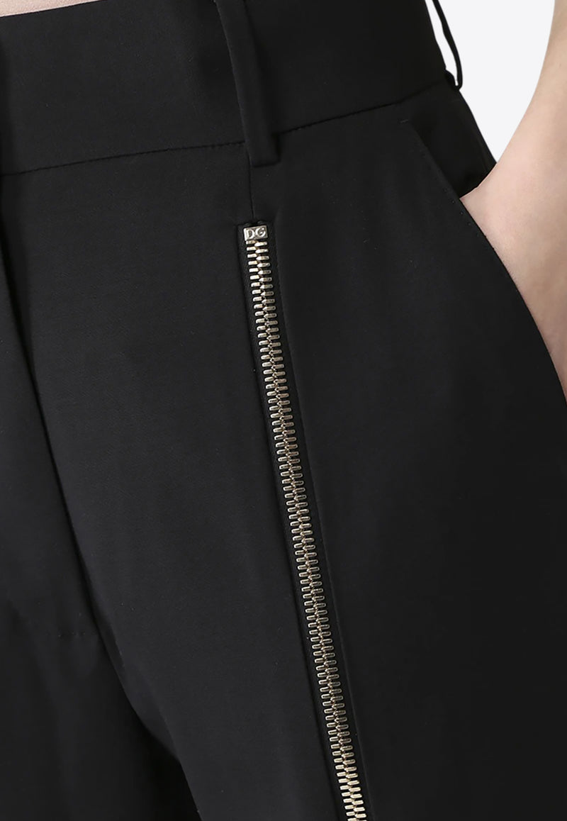 Dolce & Gabbana Straight-Leg Zip Pants Black FTB9YT FUBAJ N0000