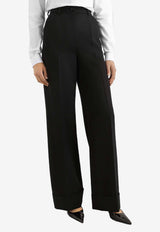 Dolce & Gabbana Straight-Leg Wool Tailored Pants Black FTBM0T FU2OW N0000