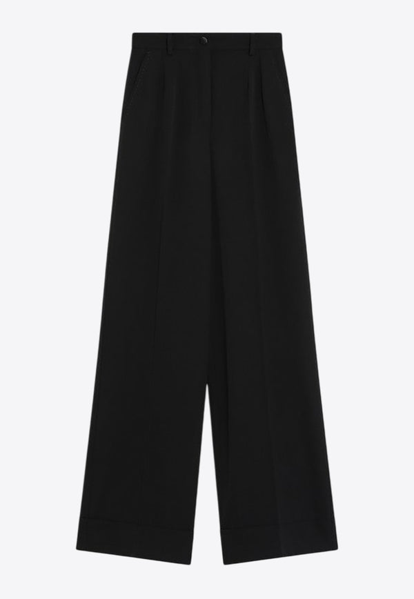 Dolce & Gabbana Wool-Blend High-Rise Pants Black FTBM0TGDC7Q/R_DOLCE-N0000
