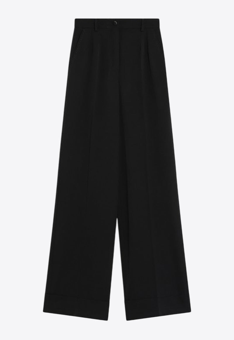 Dolce & Gabbana Wool-Blend High-Rise Pants Black FTBM0TGDC7Q/R_DOLCE-N0000
